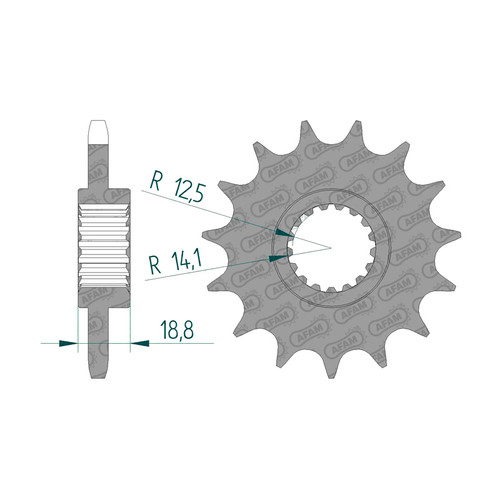 AFAM Pignon Avant 525P 16T - (61600-16)