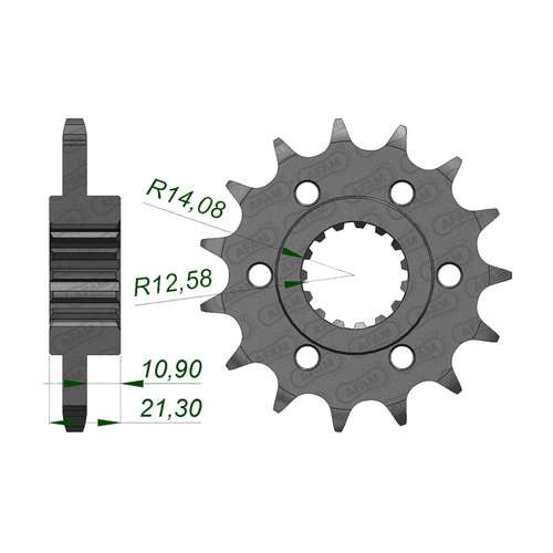 AFAM Pignon Avant 525P 17T - (37600-17)