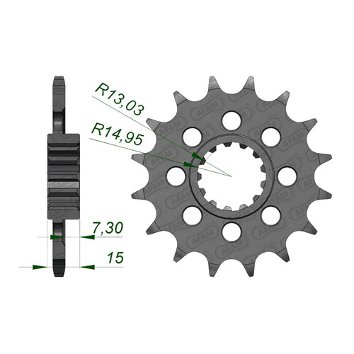 AFAM Front Sprocket 520P 16T - (166801-16)