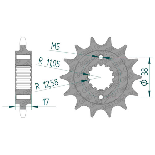 AFAM Front Sprocket 520P 14T - (52612-14)