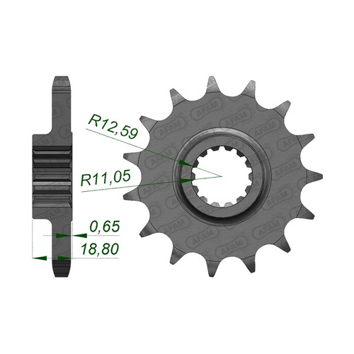AFAM Pignon Avant 530P 15T - (52900-15)