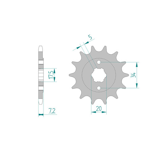 ITL Front Sprocket 520P 13T - (110457)