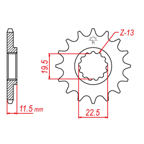 ITL Pignon Avant 428P 14T - (1105161)