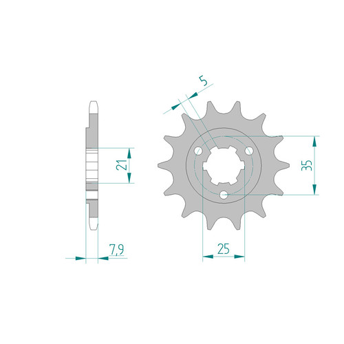 ITL Front Sprocket 520P 15T - (110584)