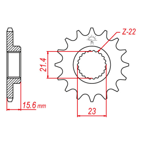 ITL Pignon Avant 428P 14T - (110654)