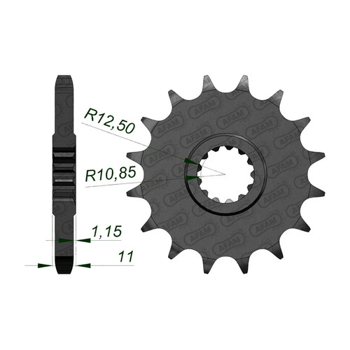 AFAM Pignon Avant 530P 15T - (21602-15)