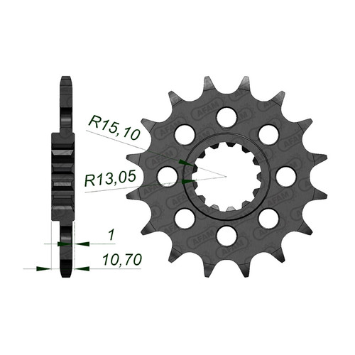 AFAM Front Sprocket 520P 14T - (21804-14)