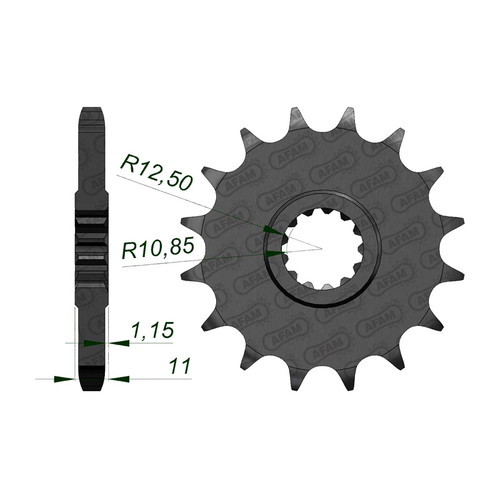 AFAM Front Sprocket 530P 17T - (21602-17)