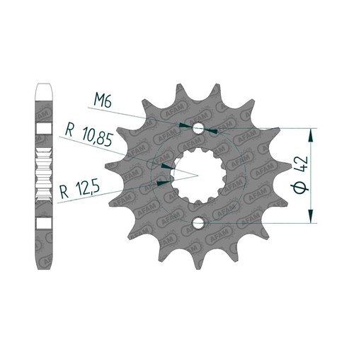 AFAM Pignon Avant 530P 15T - (24500-15)
