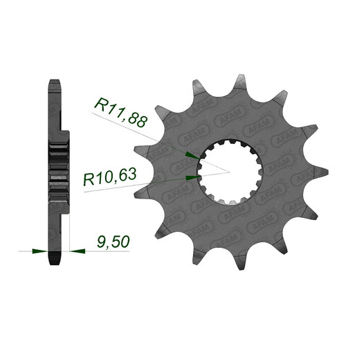 AFAM Front Sprocket 520P 13T - (22406-13)