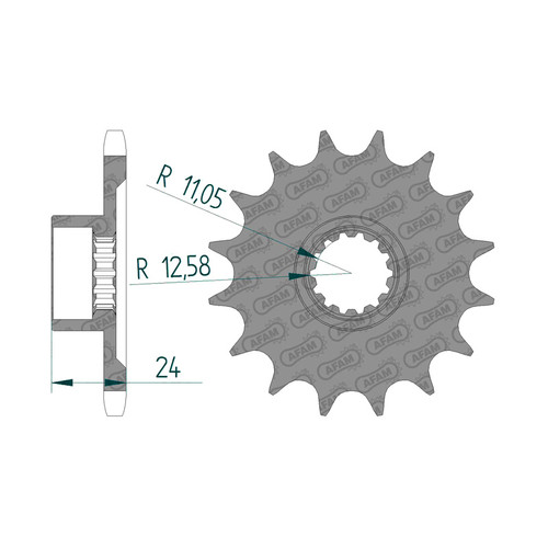AFAM Pignon Avant 525P 17T - (94605-17)