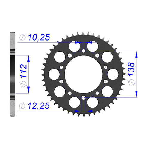 AFAM Rear Sprocket Alum. 520P 41T - (11509-41)