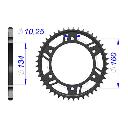 AFAM Couronne Ar. Aluminium 520P 47T - (11618-47)