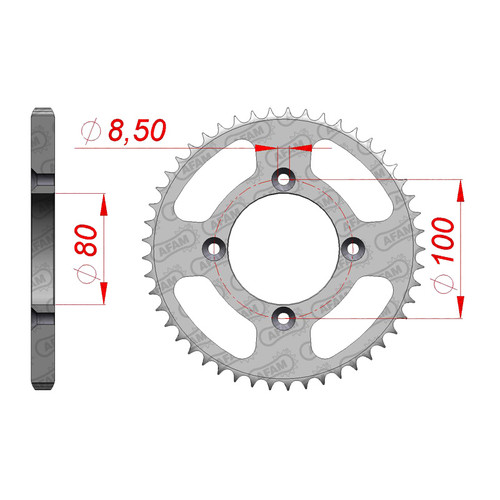 AFAM Couronne Ar. Acier 428P 46T - (10110-46)