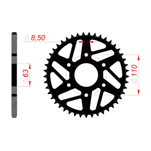 AFAM Couronne Ar. Acier 520P 45T - (71202-45)