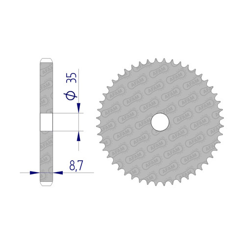 AFAM Couronne Ar. Aluminium 530P 41T - (530-41)