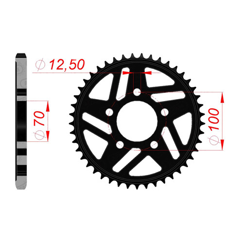AFAM Couronne Ar. Acier 525P 45T - (164802-45)