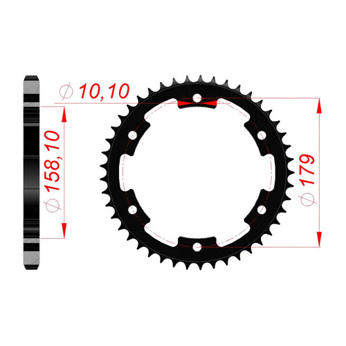 AFAM Rear Sprocket Steel 525P 45T - (35804-45)