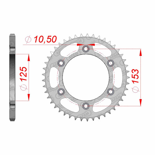 AFAM Couronne Ar. Acier 520P 48T - (10320-48)