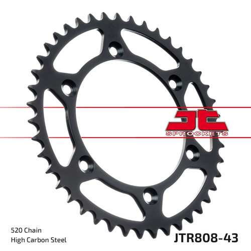 JT Sprocket Rear Sprocket Steel 520P 43T - (JTR808.43)