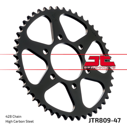 JT Sprocket Couronne Ar. Acier 428P 47T - (JTR809.47)