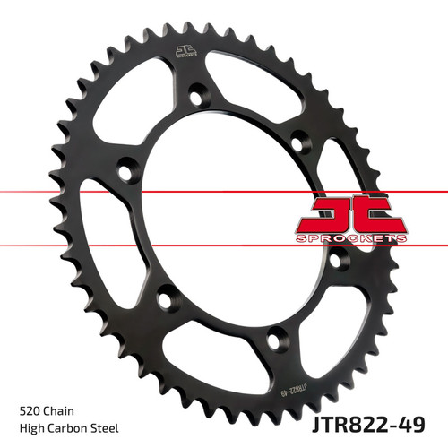 JT Sprocket Couronne Ar. Acier 520P 49T - (JTR822.49)