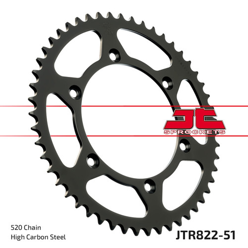 JT Sprocket Rear Sprocket Steel 520P 51T - (JTR822.51)