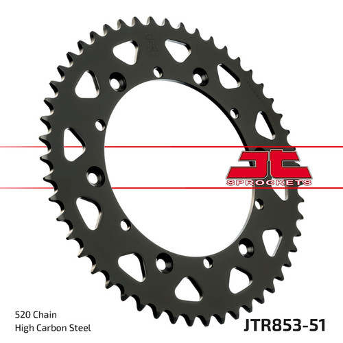 JT Sprocket Rear Sprocket Steel 520P 51T - (JTR853.51)