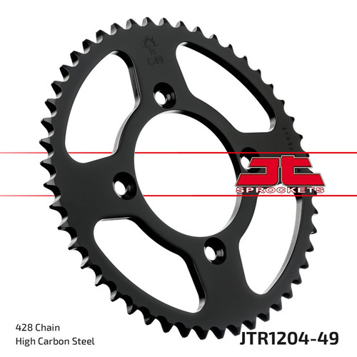 JT Sprocket Couronne Ar. Acier 428P 49T - (JTR1204.49)
