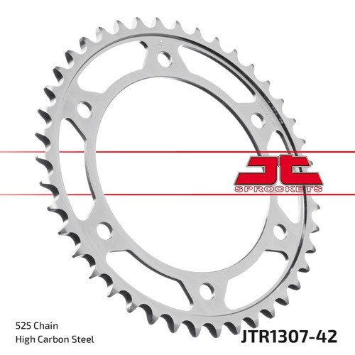 JT Sprocket Couronne Ar. Acier 525P 42T - (JTR1307.42)