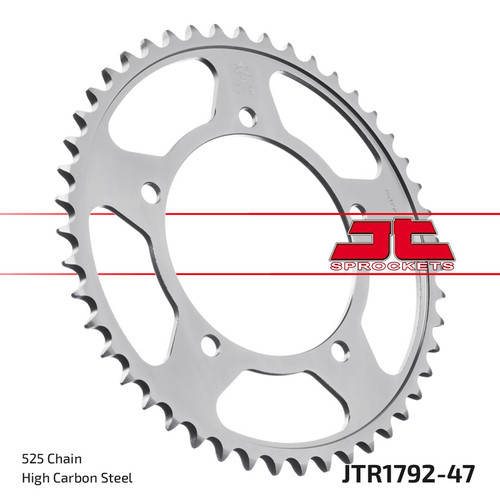 JT Sprocket Rear Sprocket Steel 525P 47T - (JTR1792.47)