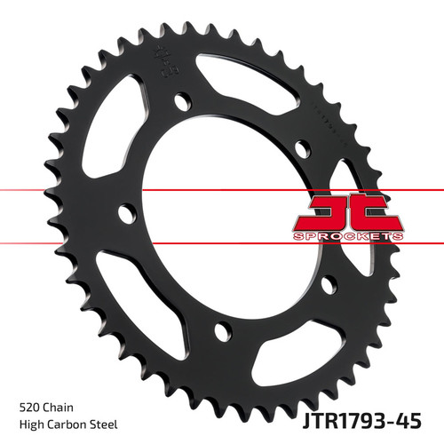 JT Sprocket Couronne Ar. Acier 520P 45T - (JTR1793.45)