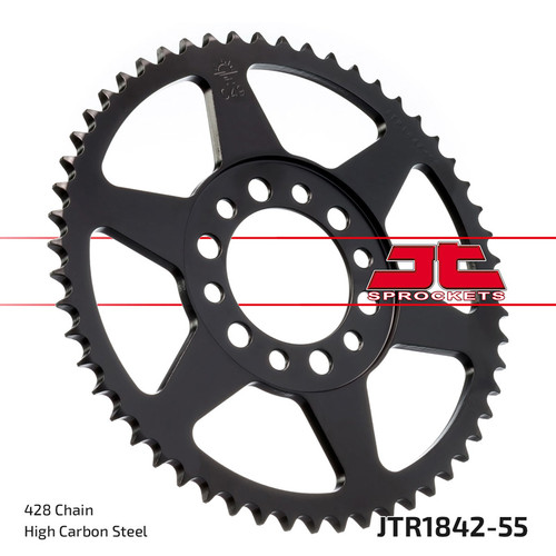 JT Sprocket Rear Sprocket Steel 428P 55T - (JTR1842.55)