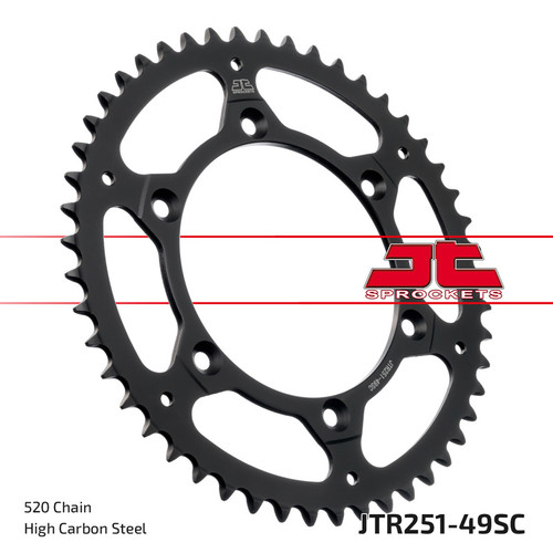 JT Sprocket Rear Sprocket Steel Chromoly 520P 49T - (JTR251.49SC)
