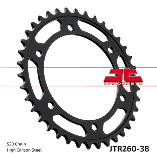 JT Sprocket Rear Sprocket Steel 520P 38T - (JTR260.38)