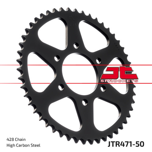 JT Sprocket Rear Sprocket Steel 428P 50T - (JTR471.50)