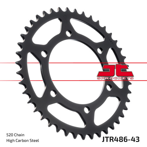 JT Sprocket Rear Sprocket Steel 520P 43T - (JTR486.43)