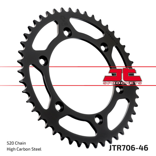 JT Sprocket Rear Sprocket Steel 520P 46T - (JTR706.46)