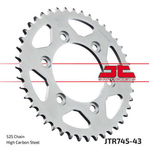 JT Sprocket Rear Sprocket Steel 525P 43T - (JTR745.43)