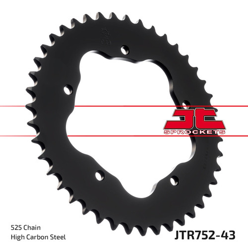 JT Sprocket Couronne Ar. Acier 525P 43T - (JTR752.43)
