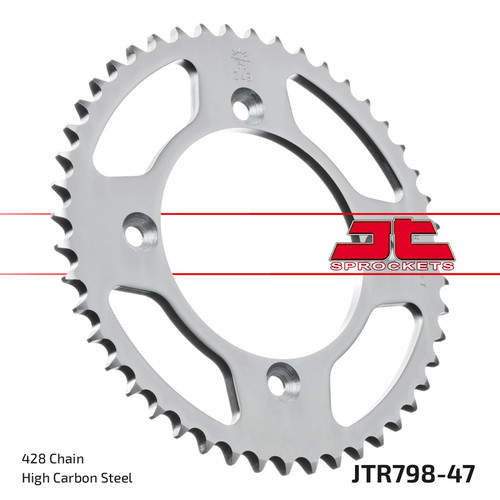 JT Sprocket Rear Sprocket Steel 428P 47T - (JTR798.47)