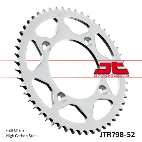 JT Sprocket Rear Sprocket Steel 428P 52T - (JTR798.52)