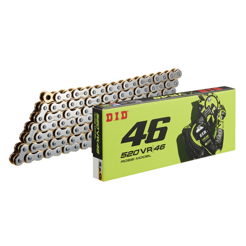 520VR46-126L SILVER & GOLD ROSSI CHAIN W/RIVET LINK