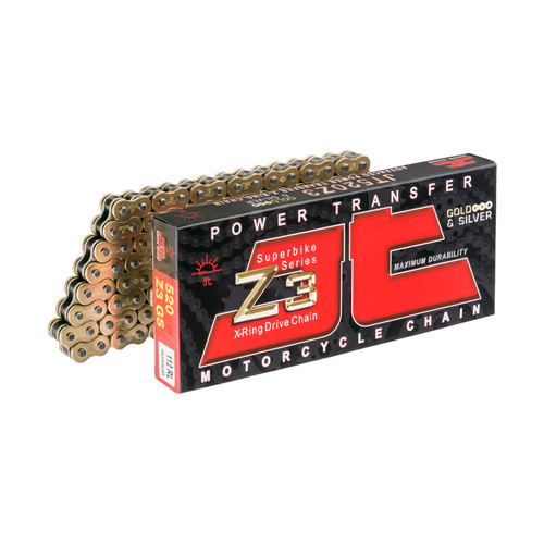 520Z3 CHAIN 100L X-RING SUPER HEAVY DUTY (GOLD/SILVER)