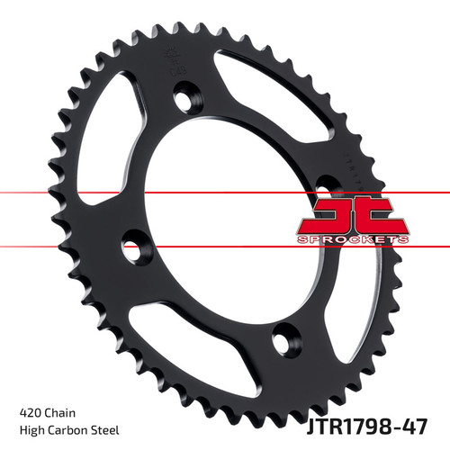 JT Sprocket Rear Sprocket Steel 420P 47T - (JTR1798.47)