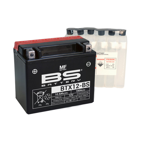 BS Battery BTX12-BS MF | 10 Ah | 180 CCA | 12 V