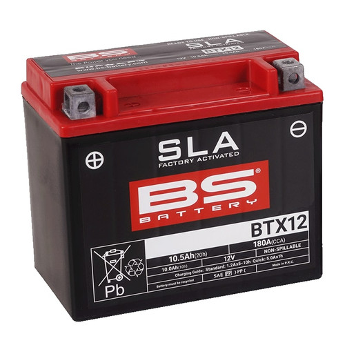 BS Battery BTX12 SLA Factory Activated | 10 Ah | 180 CCA | 12 V