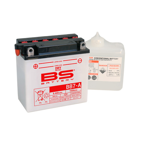 BS Battery BB7-A w/ Acid Pack | 8 Ah | 105 CCA | 12 V