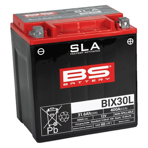 BS Battery BIX30L SLA Factory Activated | 30 Ah | 400 CCA | 12 V