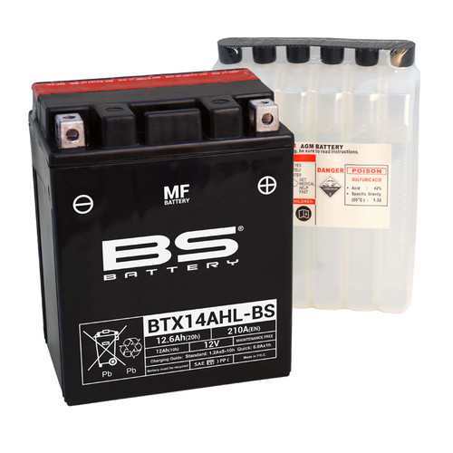 BS Battery BTX14AHL-BS MF HP | 12 Ah | 210 CCA | 12 V